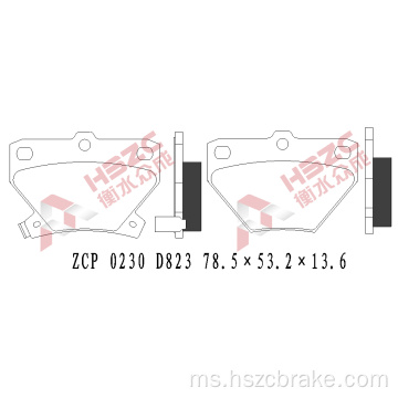 FMSI D823 CAR CERAMIC BRAKE Pad untuk Toyota